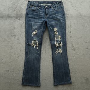 VIGOSS Jeans Womens Size 28 Low-Rise The Jagger Slim Boot 29.5" Inseam Destroyed